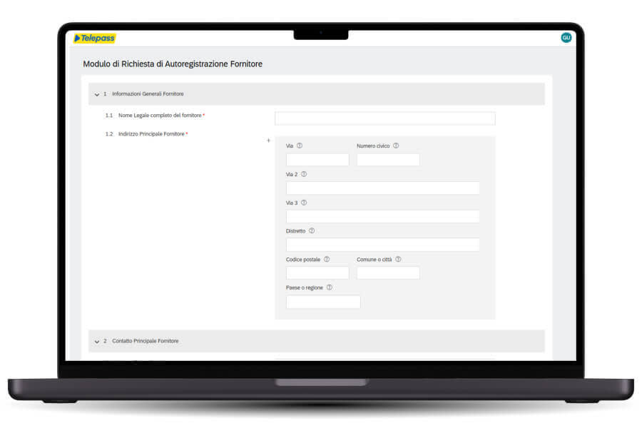 Landing Fornitori Intro Text