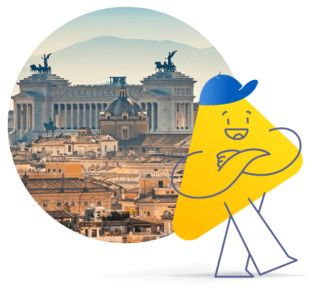 Blue Stripes Service for Private Individuals Guide Rome Double Content Image