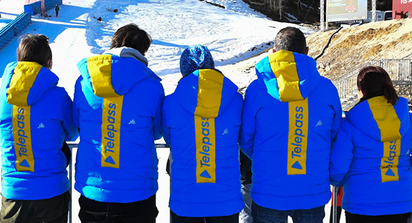 Il team Telepass a Cortina