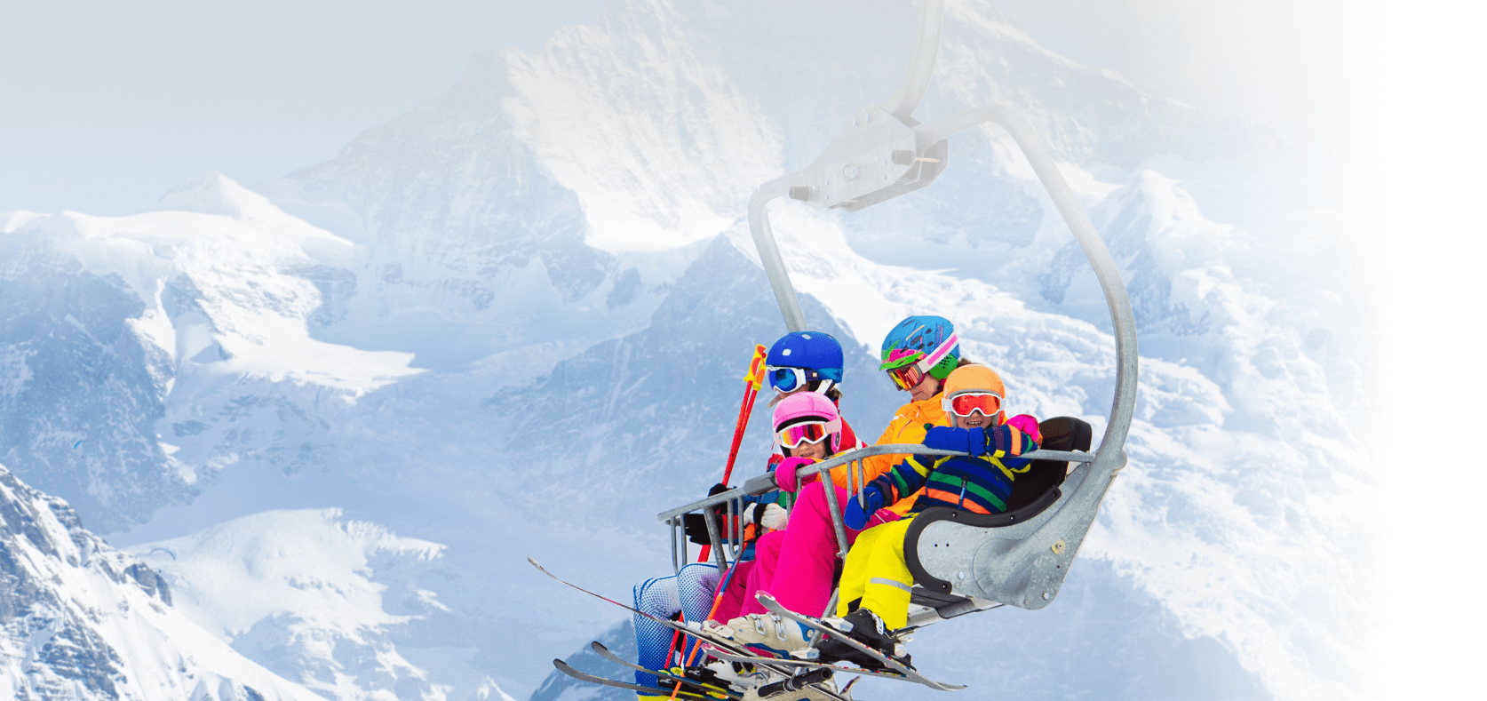 Sulla neve con tutta la famiglia