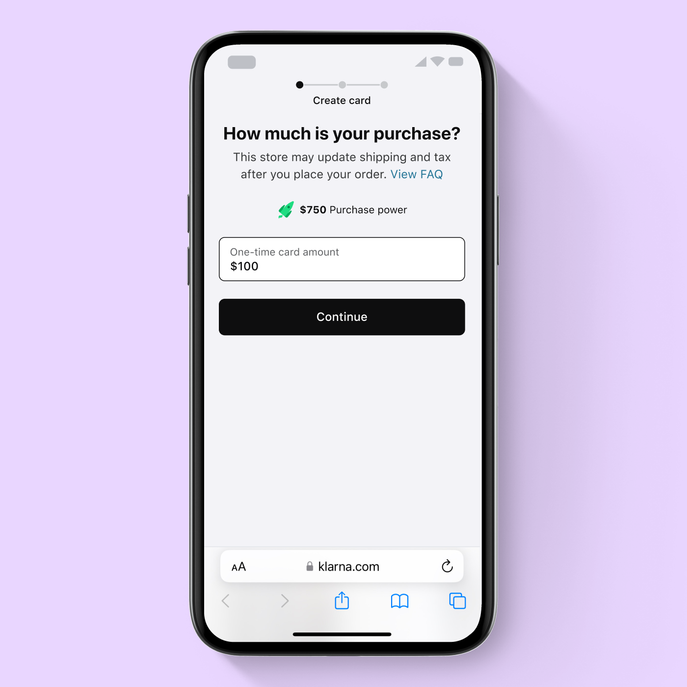 Pay in 4 small payments at Amazon Klarna US