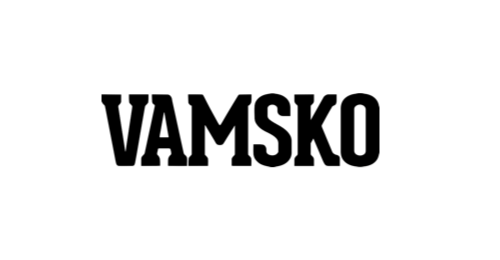 Mustavalkoinen Vamsko logo