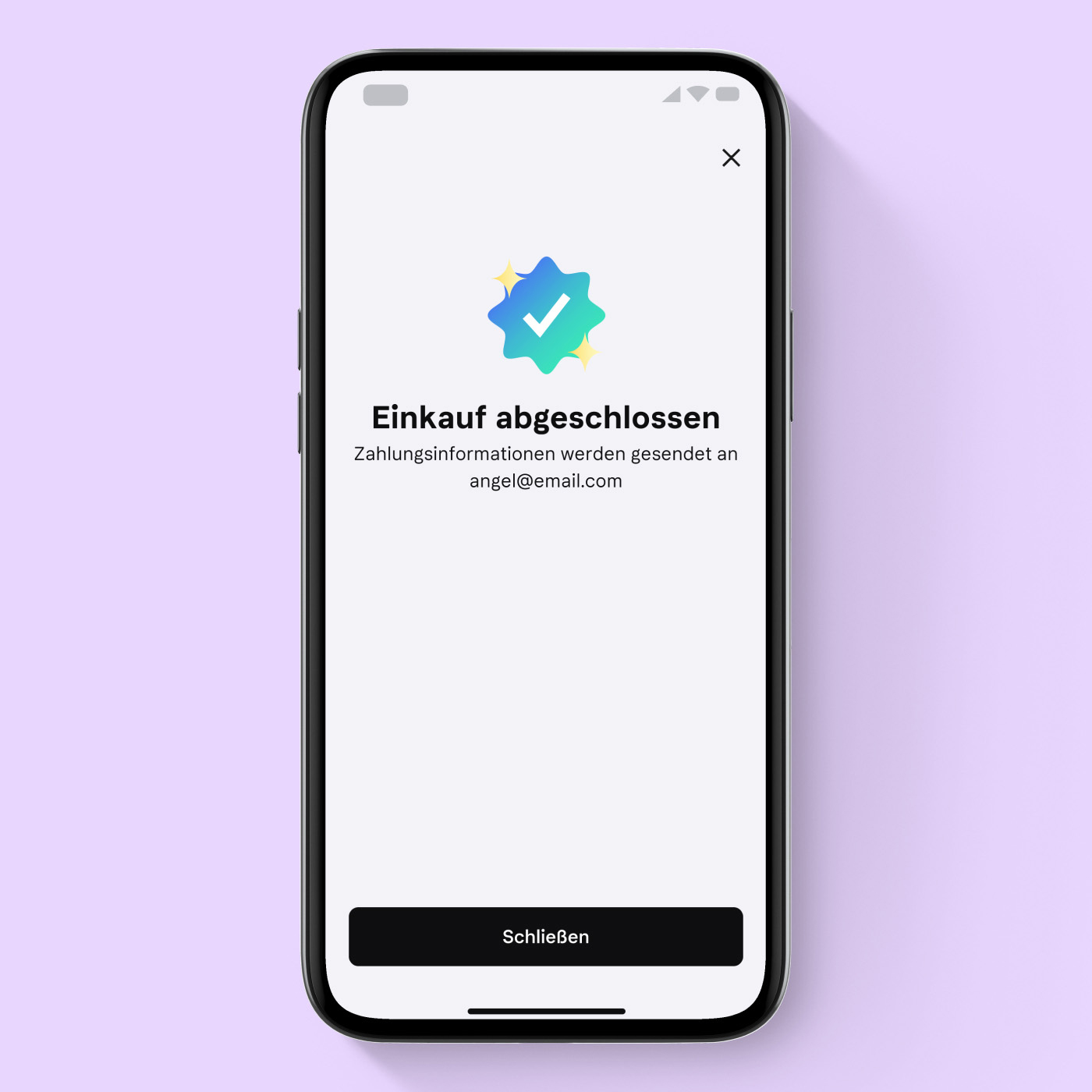 Bestätigung in der Klarna App