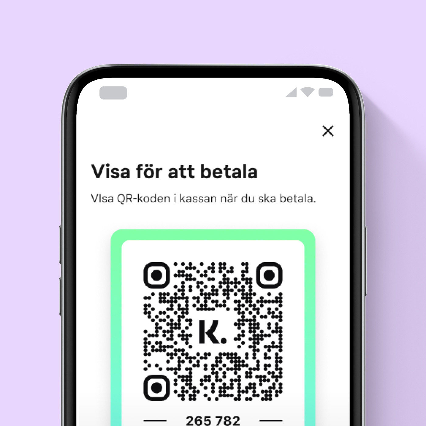 Visa en QR-kod