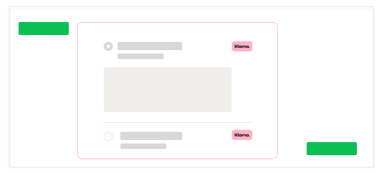 Klarna Widget directly embedded into your checkout - step 2