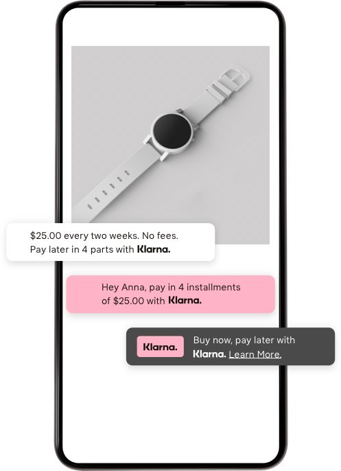 Klarna On-site messaging