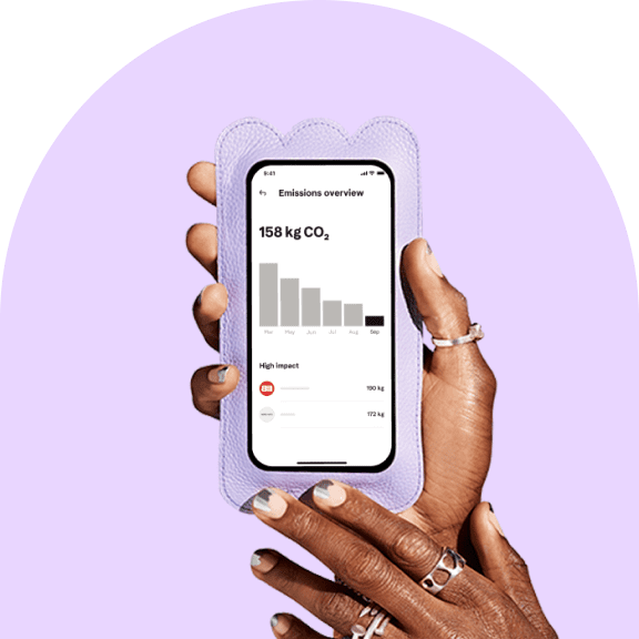 Emissions overview phone screen