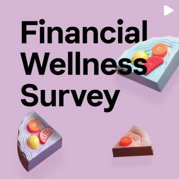 Financial wellness survey Instagram post
