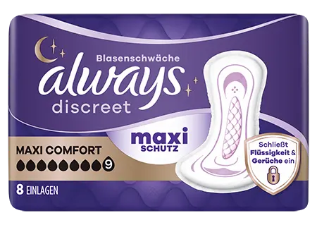 Verpackung Always discreet maxi Einlagen 
