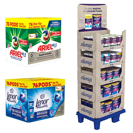 Verpackungen produziert mit alternativen Fasern aus Silphie