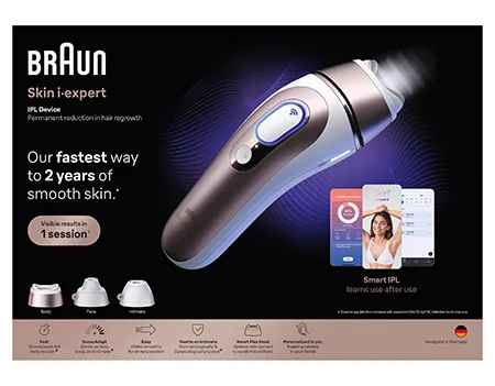 Kartonverpackung des Braun Skin i-expert IPL Geräts