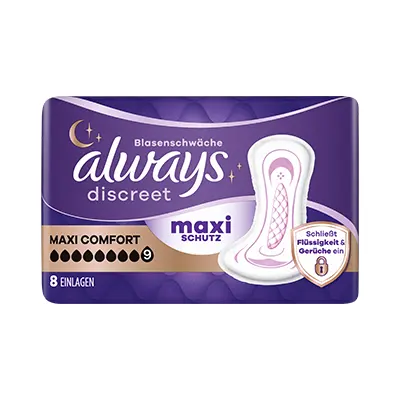 Verpackung Always discreet maxi Einlagen 