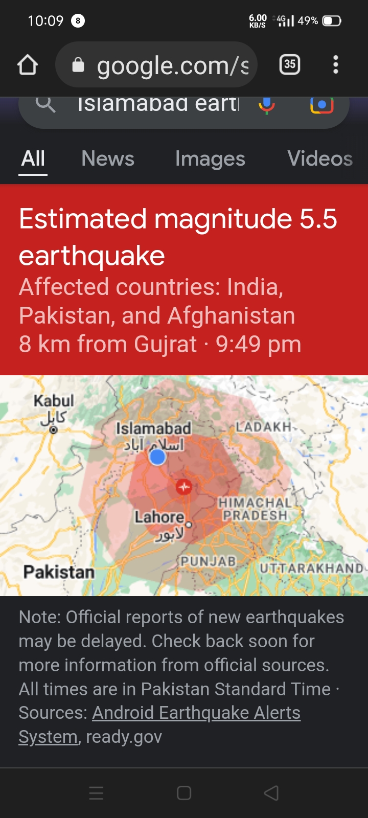 Earthquake in Pakistan 
