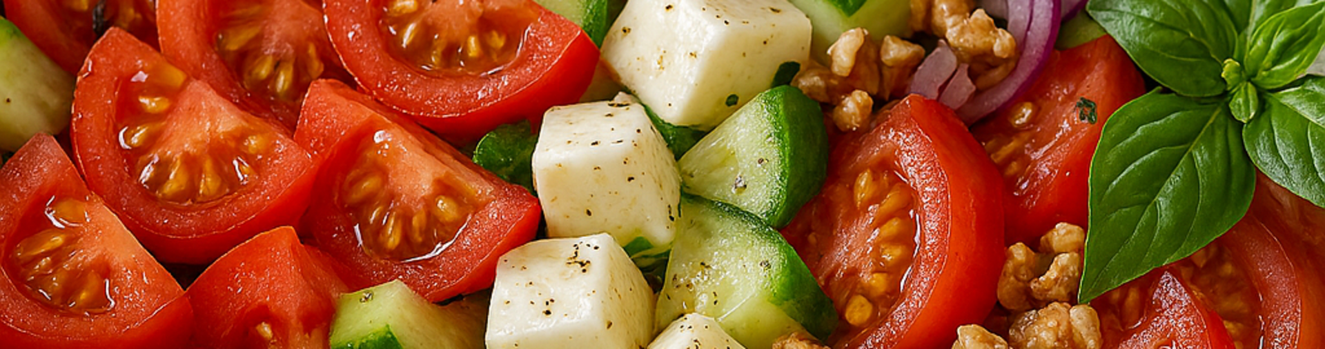 Summer salad with galbani mozzarella — fresh, colorful, and bursting with flavor