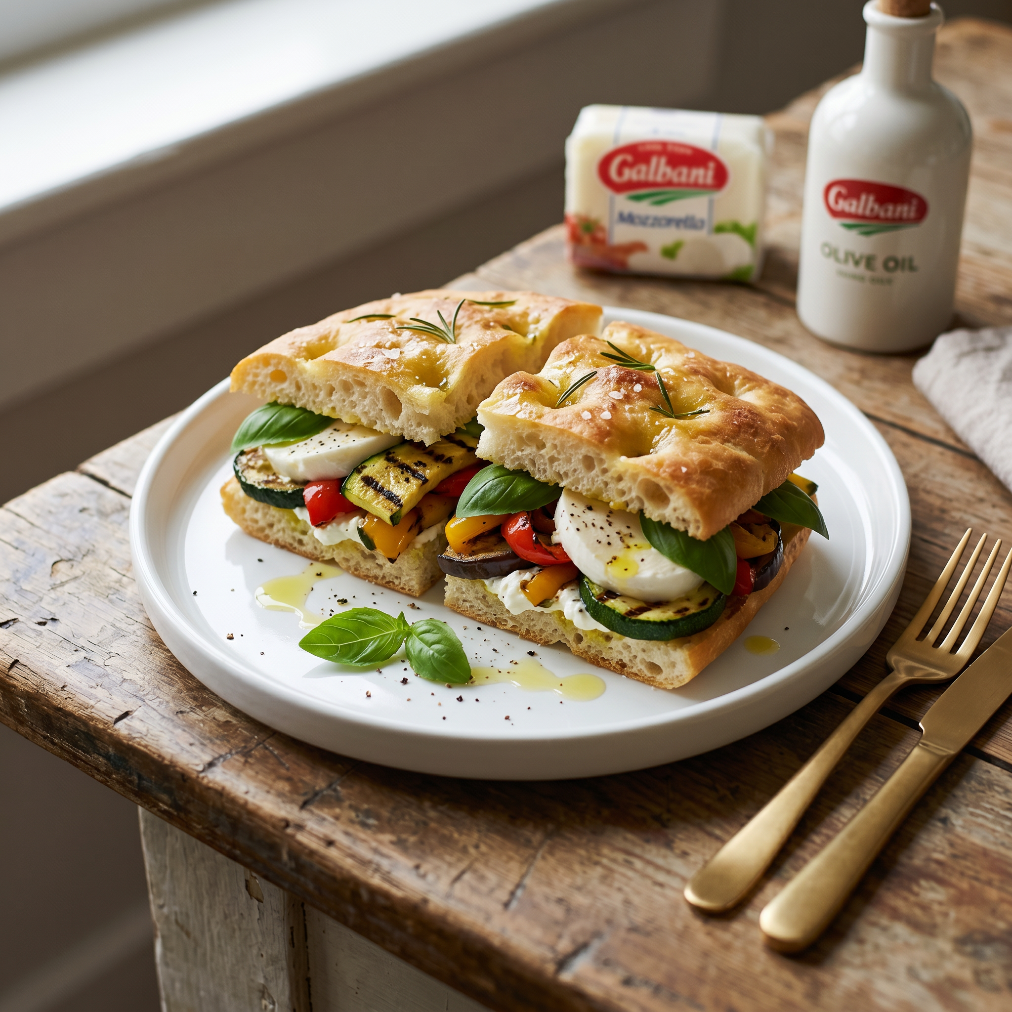 Vegetarian focaccia