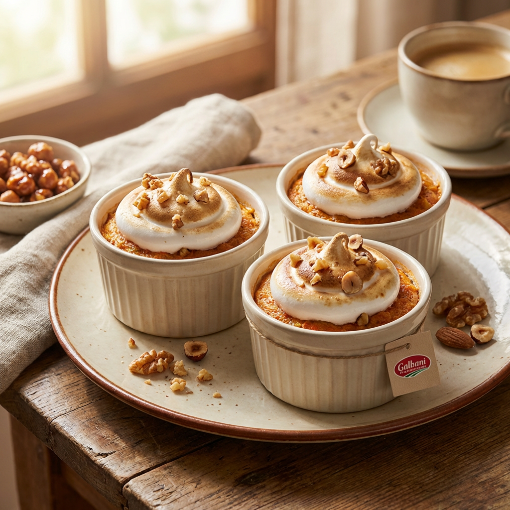 Spiced carrot apple nut flan