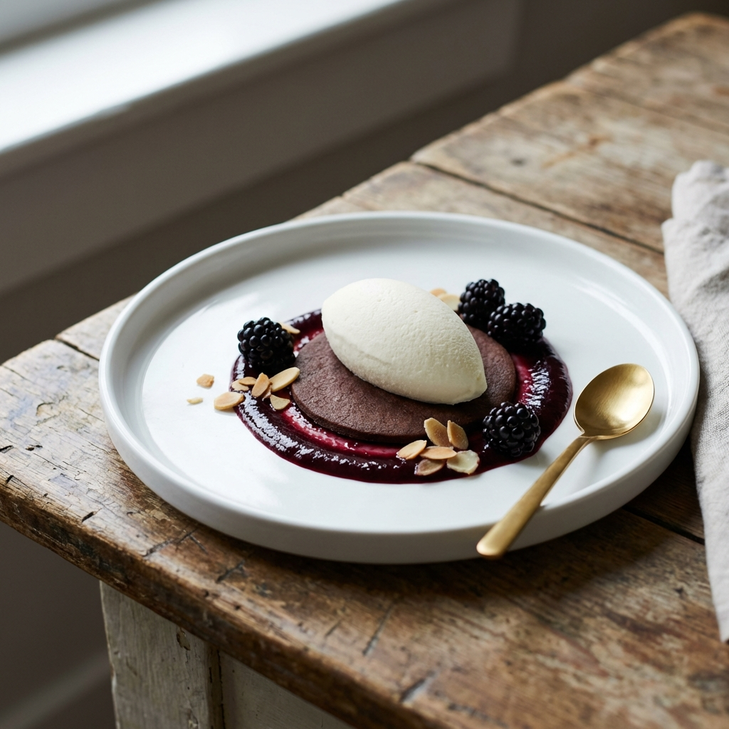 Forest floor cremoso with dark chocolate & almonds