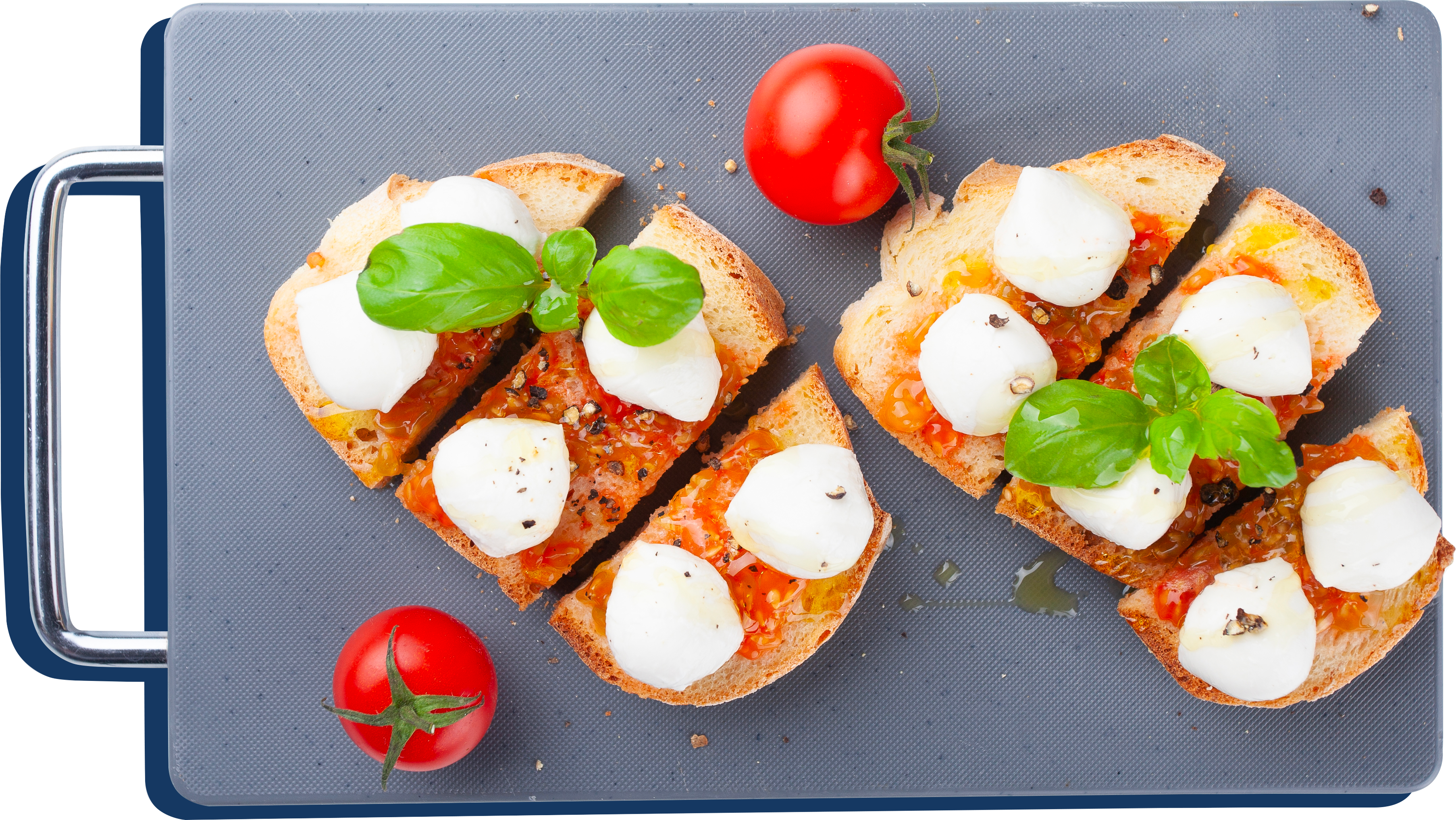 Panbagna with mini mozzarella balls