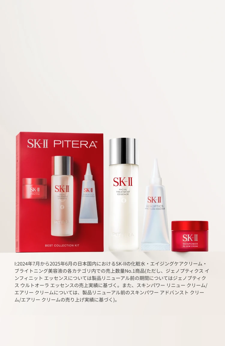 SK-IIのNo.1Iを1箱に詰め 込んだトライアルセット