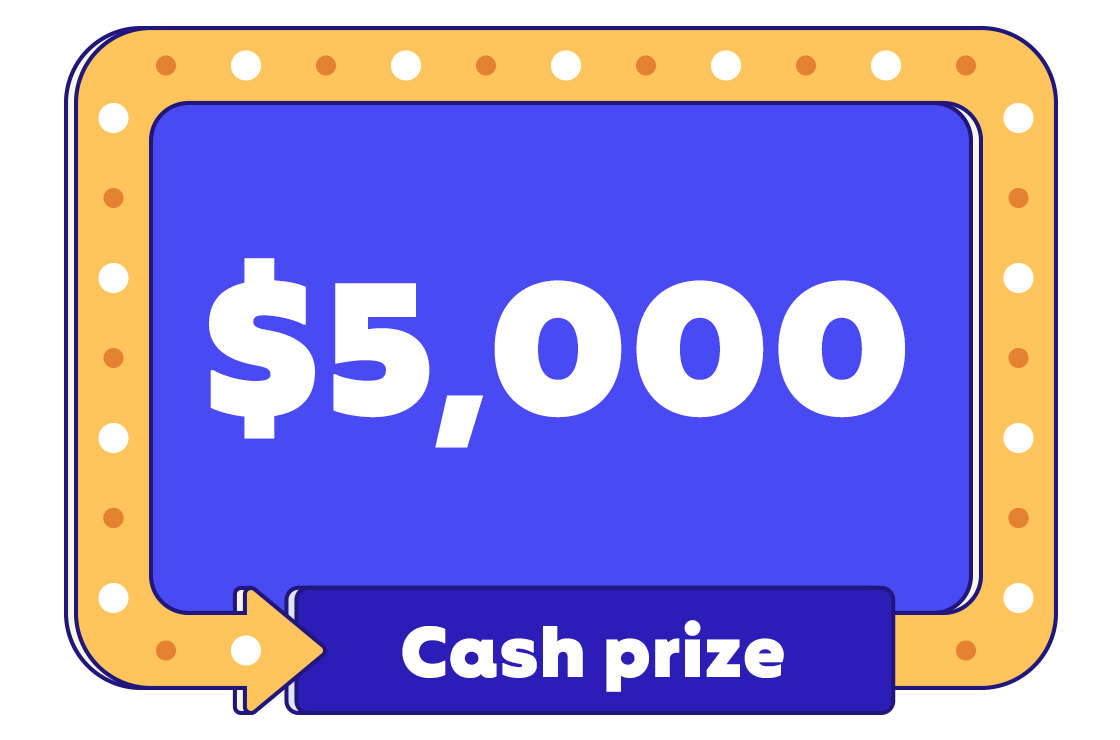 Illustration of 5,000 Grand cash prize