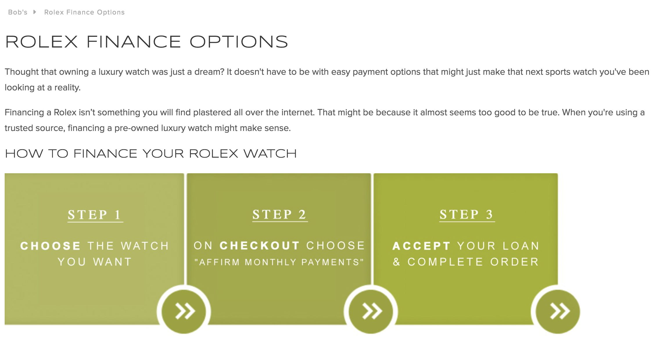 Bob S Watches Is Expanding Their Customer Base With Affirm