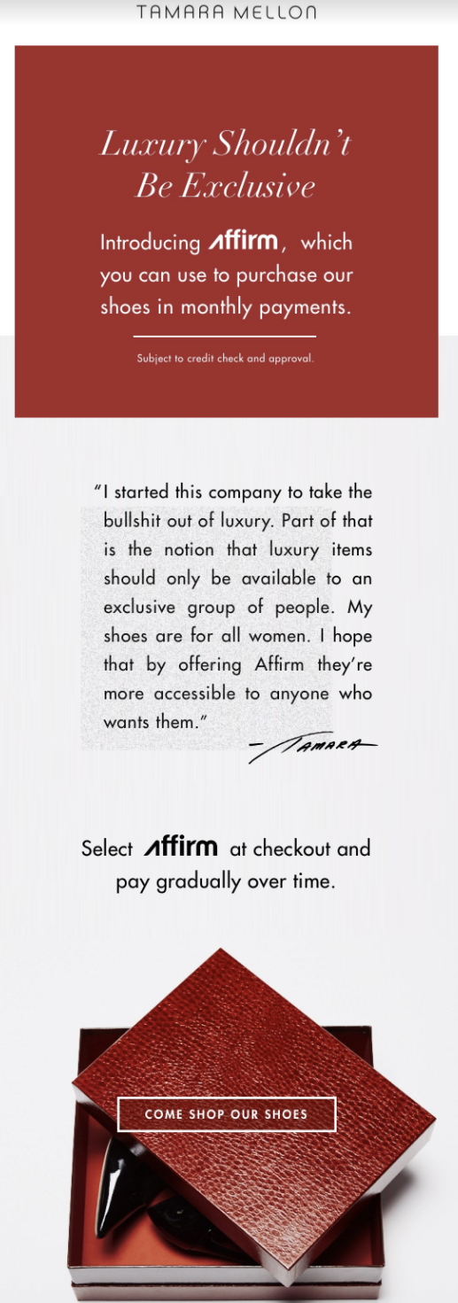 Tamara Mellon is making luxury more accessible with Affirm - Image 3