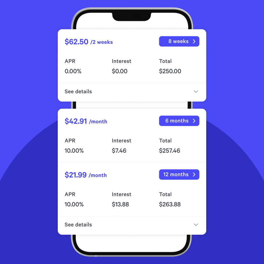 Animation of payment plans