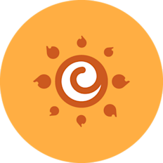 Amigxs at Affirm employee resource group logo featuring a sun icon in orange