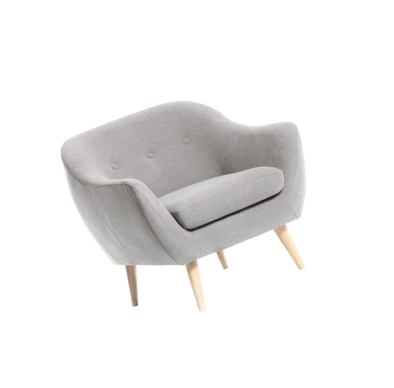 Gray mid-century modern armchair