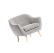 Gray mid-century modern armchair