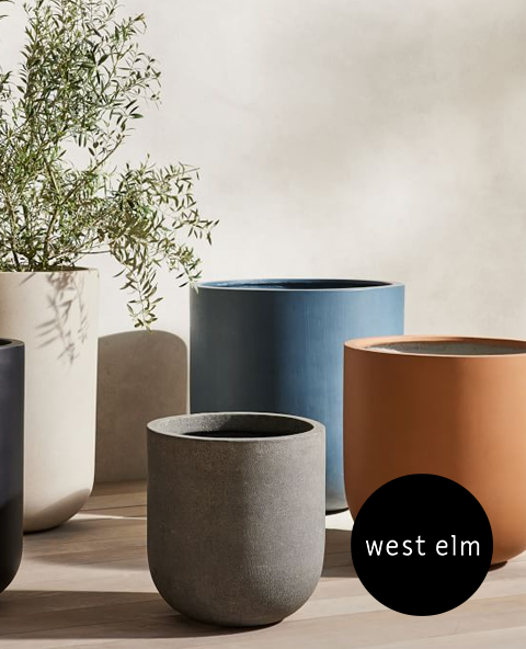 Image of terra cotta pots by West elm