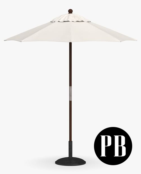 Image of an umbrella available at Pottery Barn 