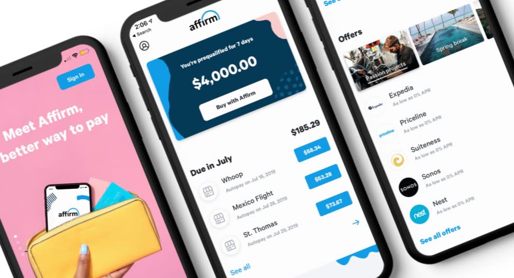 The Affirm app Designed with shopping in mind