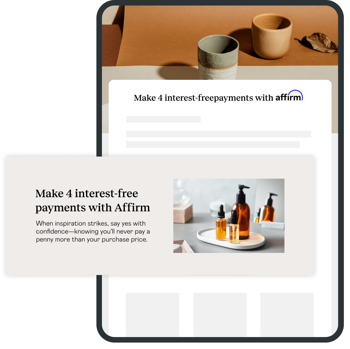 Affirm comarketing landing page