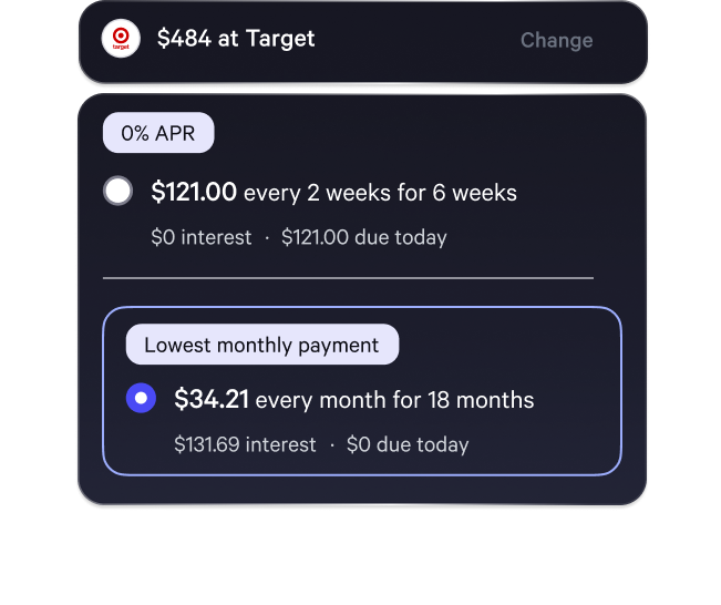 Affirm card programs in stores
