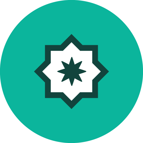 SWANA at Affirm employee resource group logo with geometric star pattern in teal
