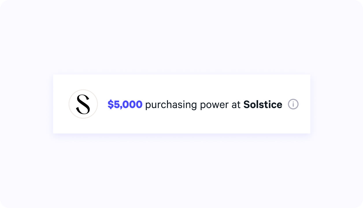 Affirm extension popup window displaying sign in and sign up options with purchasing power information
