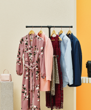 Clothes on rack