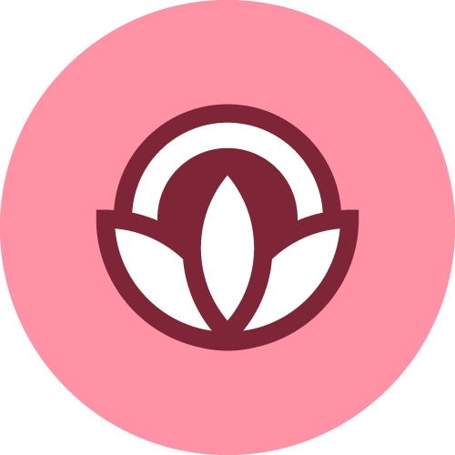 South Asians at Affirm employee resource group logo with decorative pattern in pink circle