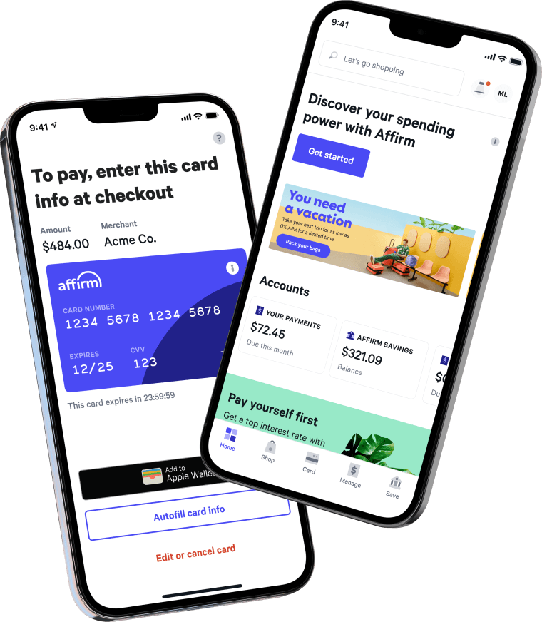 two phones with app ui