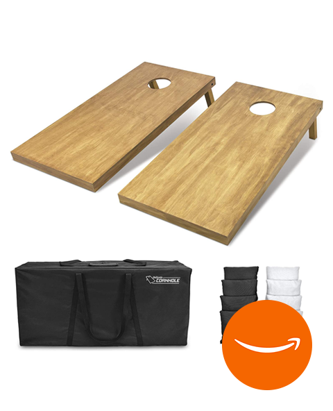 Image of corn hole set by Amazon