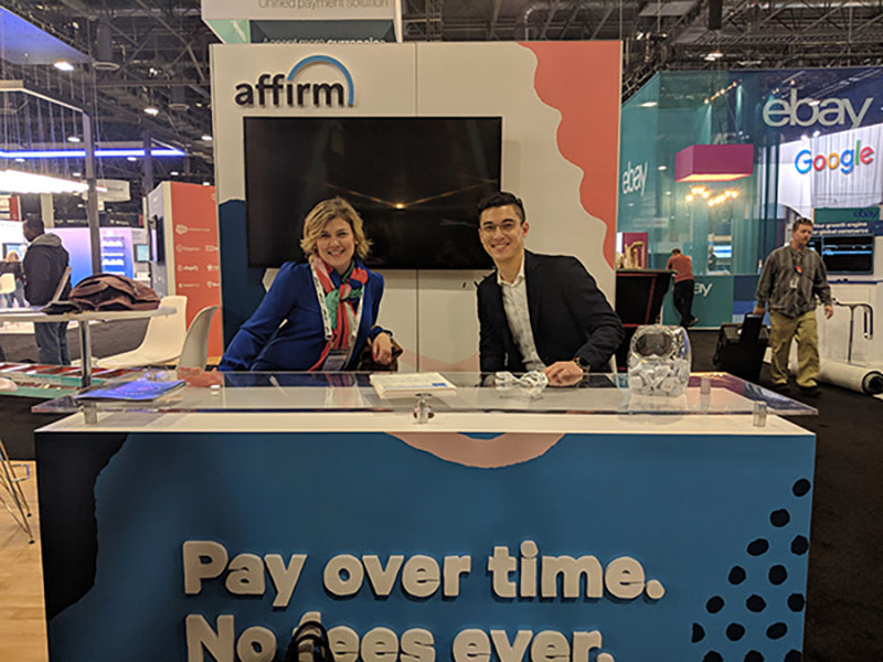 Elizabeth Allin and Eric Nevalsky in the Affirm booth