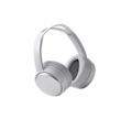 Silver over-ear wireless headphones