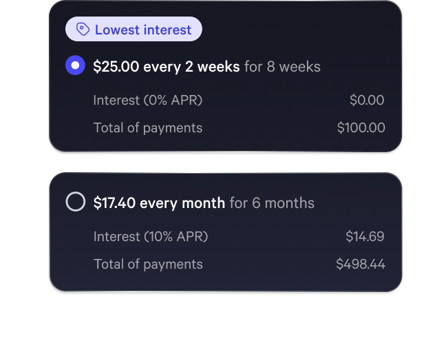 Affirm card programs