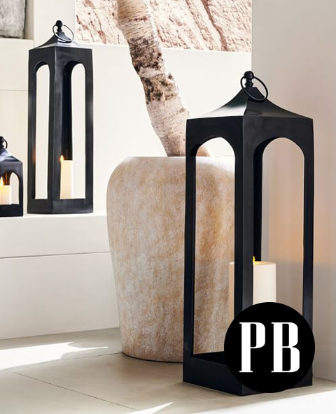 Image of a lantern by Pottery Barn