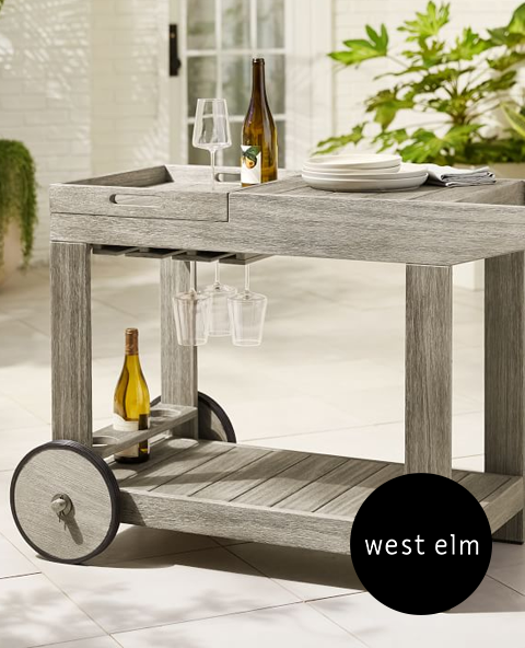 Image of an outdoor bar cart by West Elm