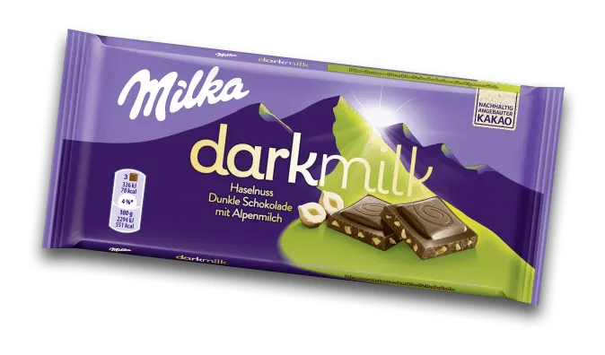 Produktbild Milka darkmilk Haselnuss