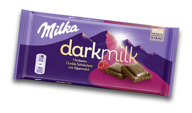 Produktbild Milka darkmilk Himbeer