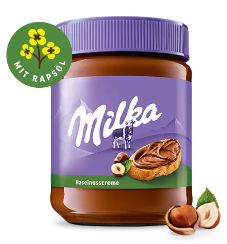 Abbildung Produkt Milka Haselnusscreme