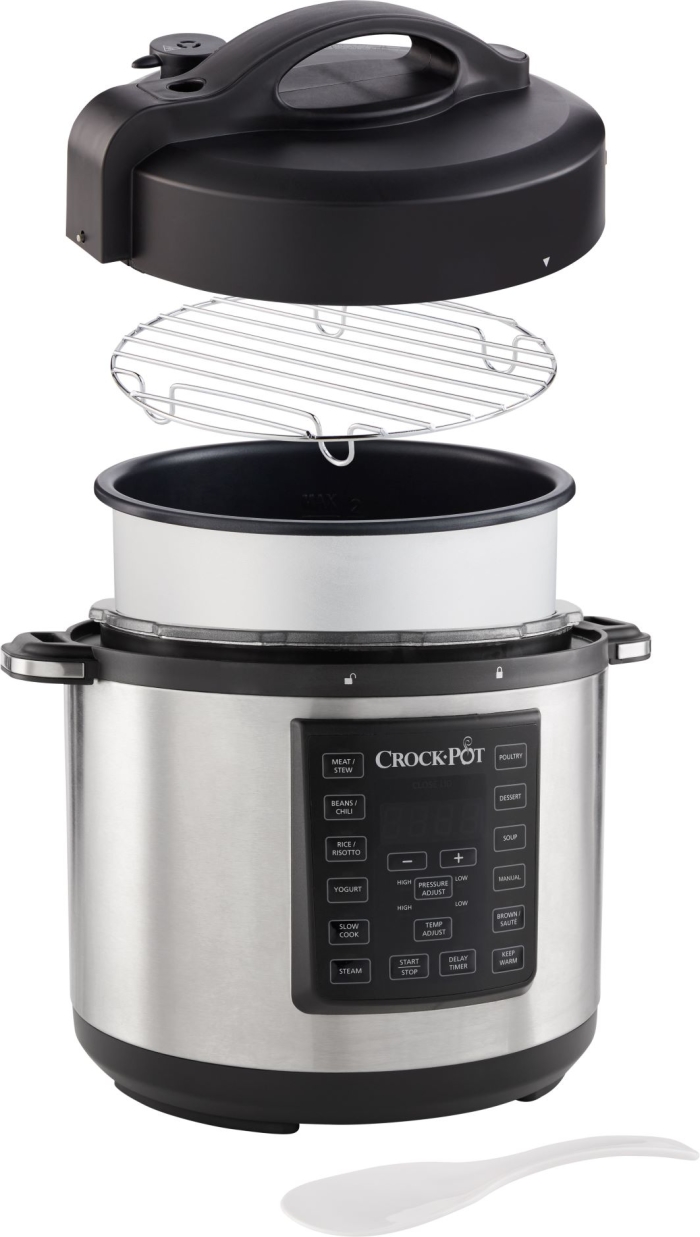 Crockpot Express Pressure Cooker, 12-in-1 Programmable Multi-Cooker, Slow  Cooker, Food Steamer and Saute, 5.6 L, Energy Efficient
